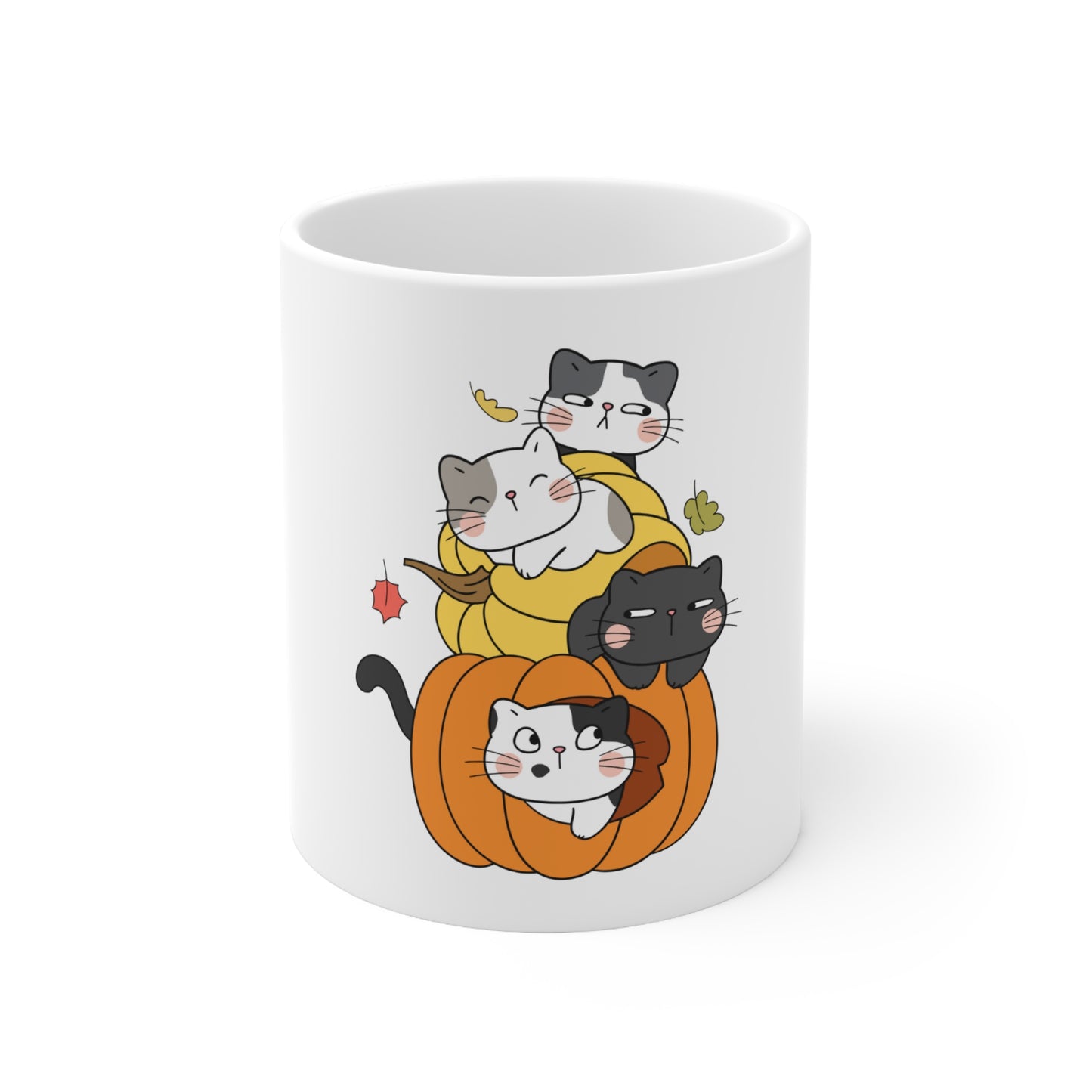 Pumpkin Kitties 11oz, 15oz Ceramic Mug