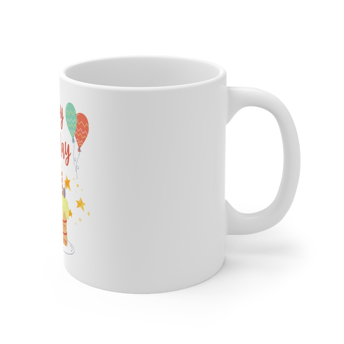 "Happy Birthday" 11oz, 15oz Ceramic Mug