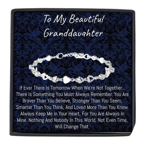 To My Beautiful Granddaughter Bracelet – Heartfelt Birthday Gift for Granddaughter, Ideal Gift for Girls